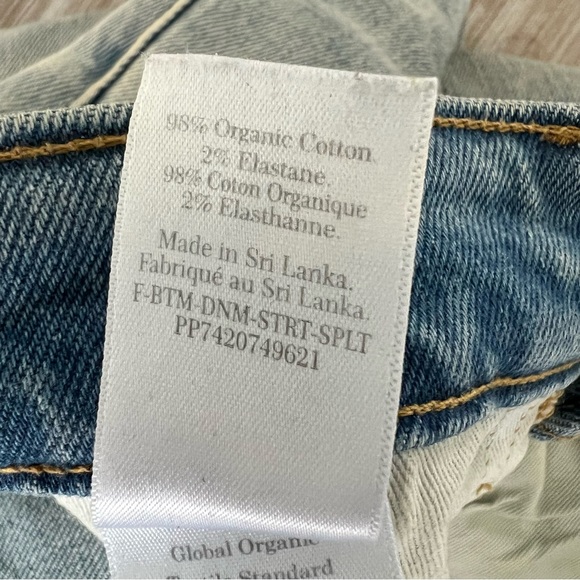 Everlane The Cheeky Split-Hem Jean Vintage Light Wash Size 29 Organic Cotton - Picture 12 of 15